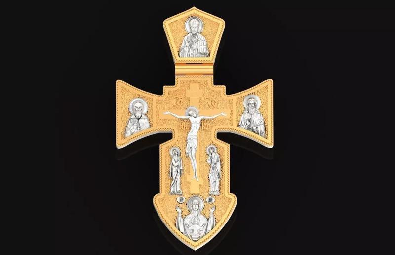 Orthodox pectoral cross Crucifixion Jesus 633