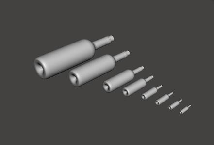 750 ml wine bottle for dioramas 1/16 1/35 1/72 HO 1/87.1 O 1/48 G 1/12 1/24 1/32 28mm 1/56 scales