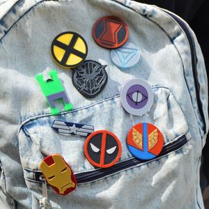Marvel Badges Simple Coloured Print