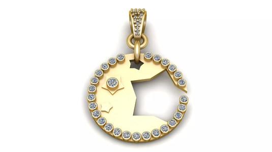 CUTE STAR BUFF PENDANT 3D PRINTABLE MODEL