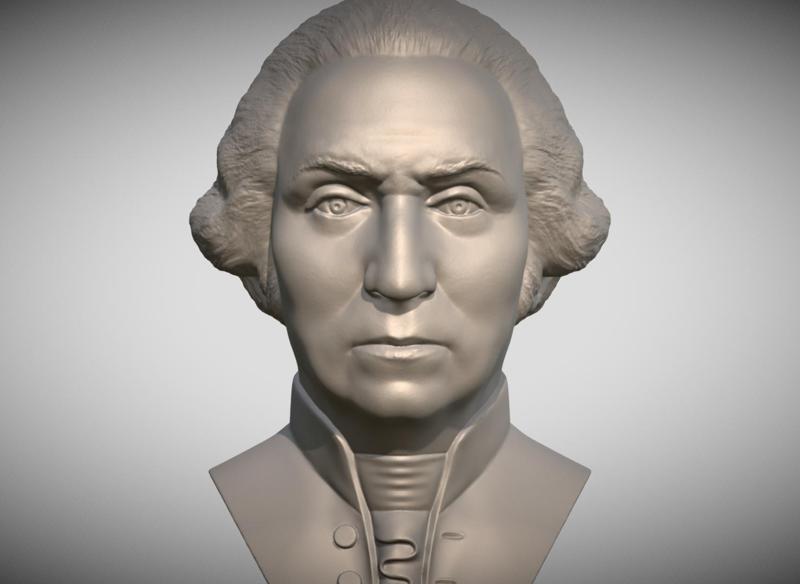George Washington bust for 3D printing