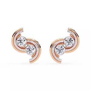 Diamond Studs Earrings 360 animation renders 3dm stl details