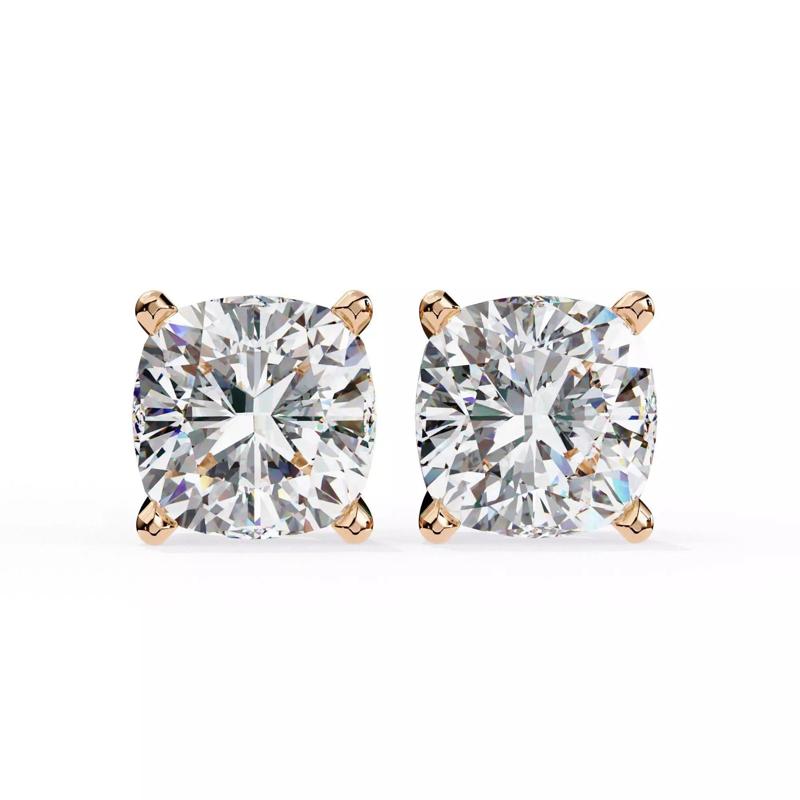 Diamond Studs Earrings 360 animation renders 3dm stl details