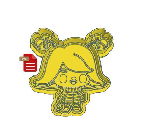 Kawaii Cindy Lou Who Cookie Cutter And Stamp