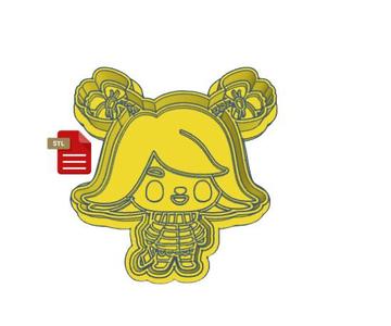 Kawaii Cindy Lou Who Cookie Cutter And Stamp