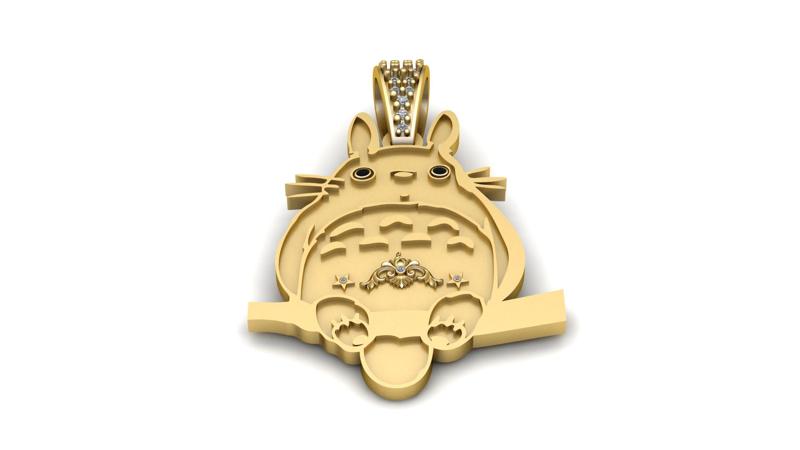 Totoro-Inspired Pendant 3d printable model
