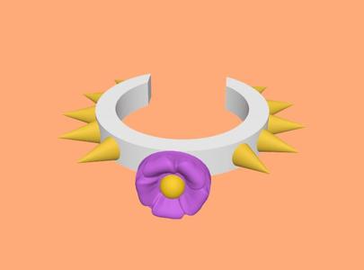 Necklace 3 Spikes - Flower / for LPS Petshop Littlest Pet Shop