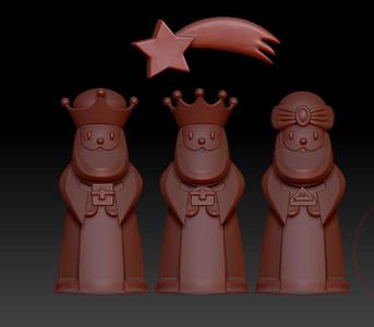 Three Wise Men | 3D Printable Nativity Figures