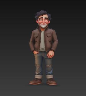 man in jacket bust