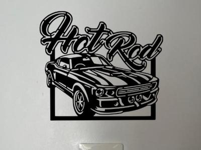 Wall Decor Hot Rod Car
