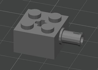 Lego Compatible (6232.dat)  Brick Special 2 x 2 with Pin and Axle Hole