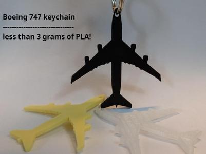 Boeing 747 keychain