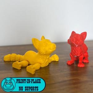Flexi Print in Place Cute Kitten Artculated
