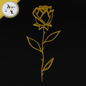 Rose - Line Art - 2D Wall Art Decor