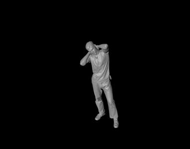 1/64 3D digital character model of a boy in a daze