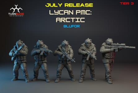 TurnBase Miniatures: Wargames - Lycan PMC (arctic)