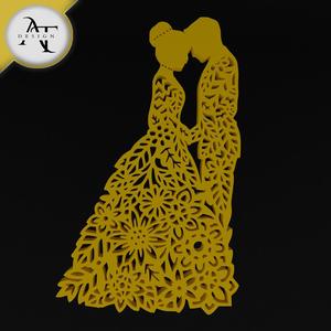 Wedding of a couple in love - 2D Wall Art Decor