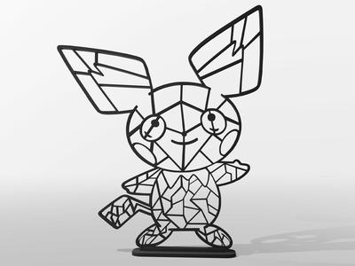 Geometric Low Poly Pichu