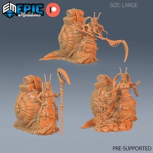 Snail Girl Set ‧ DnD Miniature ‧ Tabletop Mîniatures ‧ Gaming Monster ‧ 3D Model ‧ RPG ‧ DnDminis ‧ STL FILE