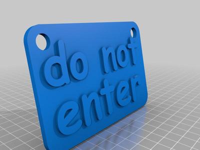 do not enter