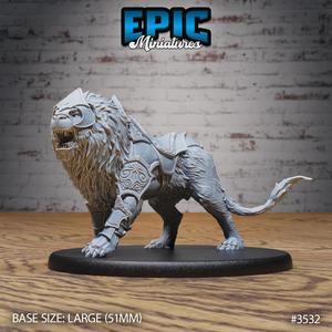Lion Mount ‧ DnD Miniature ‧ Tabletop Miniatures ‧ Gaming Monster ‧ 3D Model ‧ RPG ‧ DnDminis ‧ STL FILE