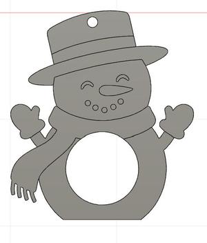 Snowman for chocolate ball