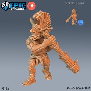 Wicked Goblin Tribe Club ‧ DnD Miniature ‧ Tabletop Miniatures ‧ Gaming Monster ‧ 3D Model ‧ RPG ‧ DnDminis ‧ STL FILE
