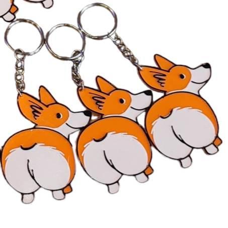 Corgi Pembroke Keychain / Pin - 3 wariants Colored