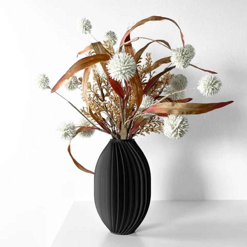 The Tivano Vase, Modern and Unique Home Decor for Dried and Preserved Flower Arrangement  | STL File   