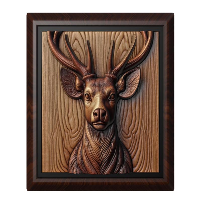 Deer animal wall art relief wall decor