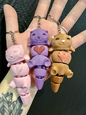 Cute flexi Otter keychain print in place no support