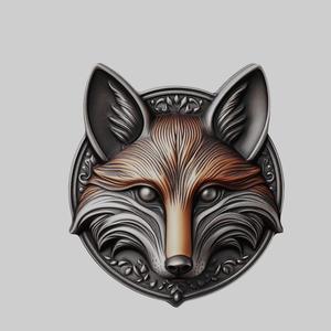 Fox Animal Head Fox Animal Medallion for CNC Router Laser & 3D Printer