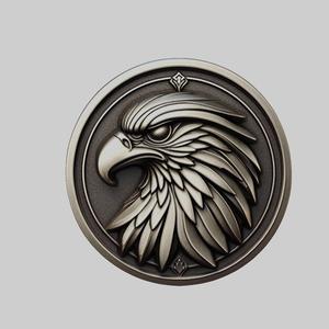 Hawk Animal Head Hawk Animal Medallion for CNC Router Laser & 3D Printer