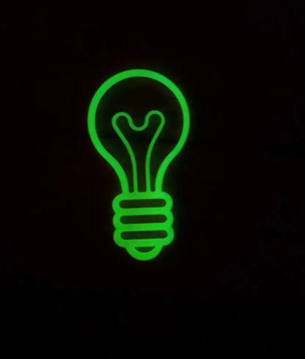 Glowing lightbulb