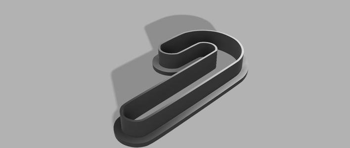 Candy Cane Cookie Cutter