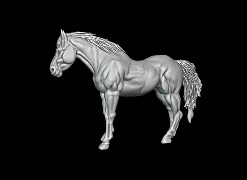 Horse K163 Gift Bust Figure Unique & Detailed 3D Print Model