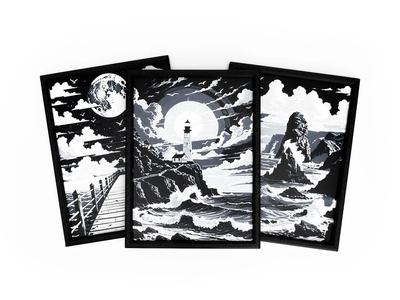 Midnight at Seaside Wall Art   