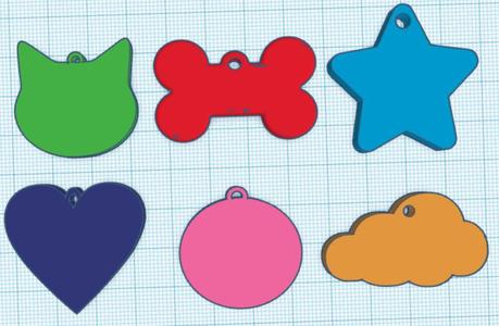 Pack of dog and cat badges dog tags pet id dog tag pets identifiers