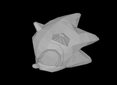 Lego Compatible (27456.dat) Minifig Head Sonic   