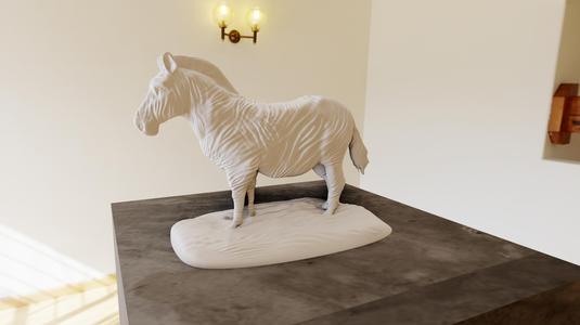 zebra statue stl