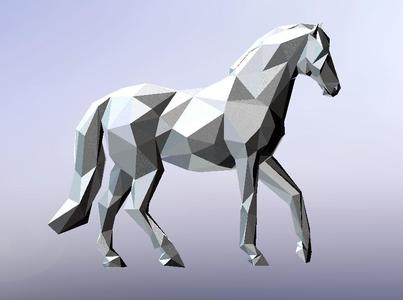 Maned Horse - Low Poly