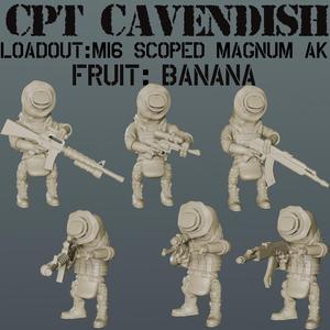 Delta Fruit: CPT Cavendish Banana Commando M16, Stockless AK, Scoped Magnum Loadout