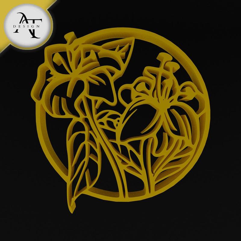 Flowers - Line Art - 2D Wall Art Decor