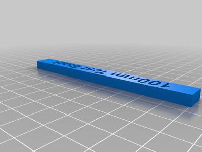 100mm Test block for belt printer Z-axis calibration
