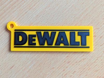 DeWALT logo keychain