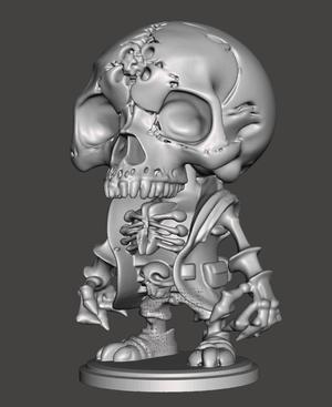 E32 little funny scary skeleton
