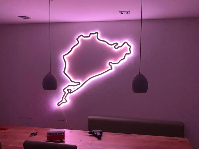 Nürburgring Silhouette of the Race Track - Wall mounts   