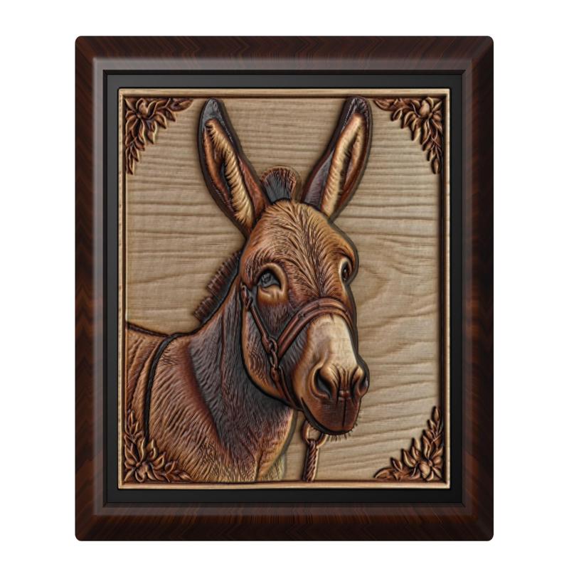 Donkey animal wall art relief wall decor