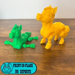 Flexi Print in Place Cute Horse Artculated