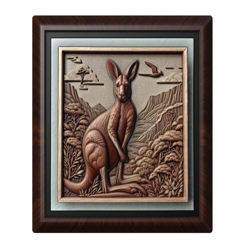 Kangaroo animal wall art relief wall decor